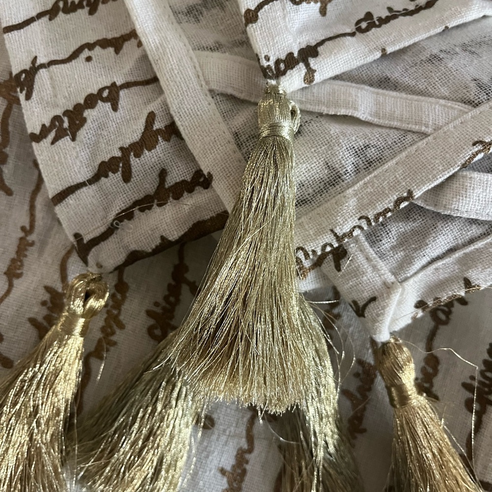 World Map Tapestry with Script Design - Picture 2 of 5